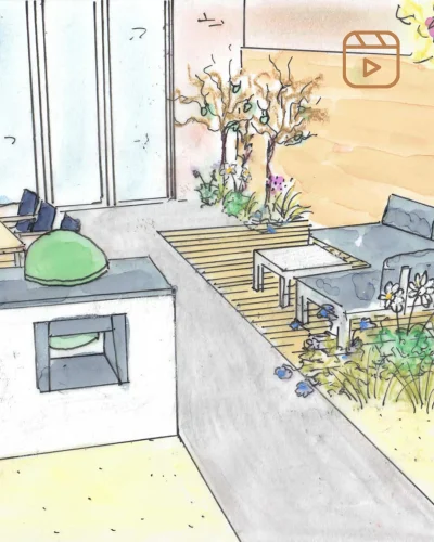 "Tuinontwerp op maat door BEEtuindesign in Gorinchem en omgeving. Meer groen, meer biodiversiteit, meer rust."