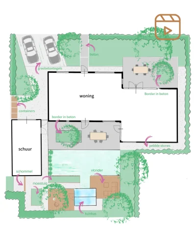 "Tuinontwerp op maat door BEEtuindesign in Gorinchem en omgeving. Meer groen, meer biodiversiteit, meer rust."